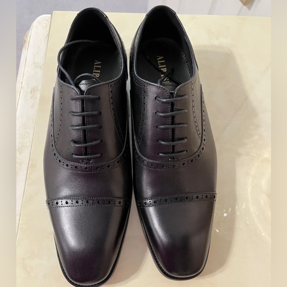 Alipasinm Men's Dress Shoes Size 8.5 Black Oxford Formal Modern Leather Shoes - Picture 7 of 9